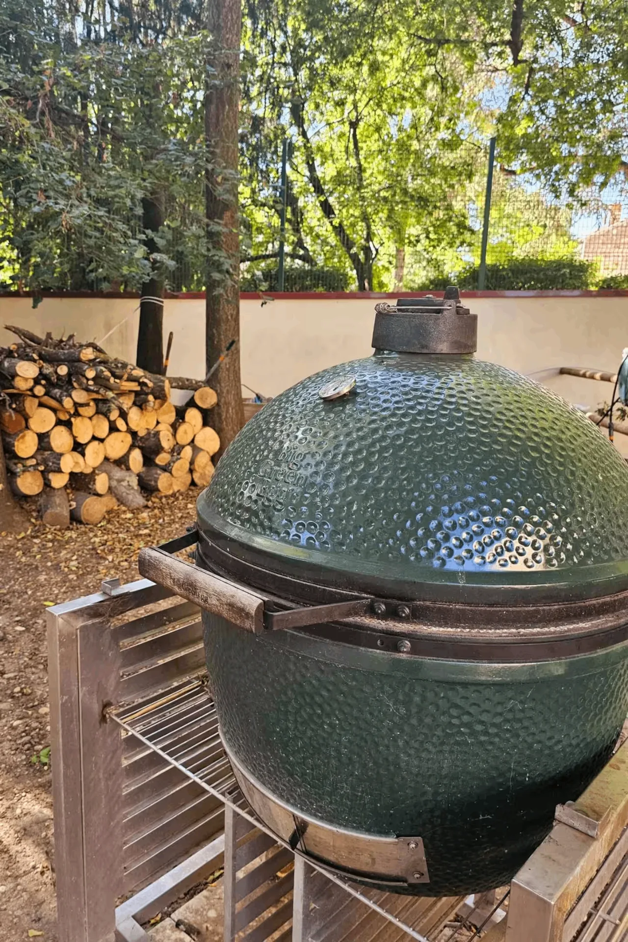 Barbecue Big Green Egg dans le parc